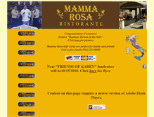 Tablet Screenshot of mammarosaristorante.com